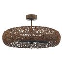Perimost 35 Inch Golden Bronze Downrod Mount Luxury Fandelier with Light and Remote Control