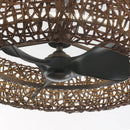 Perimost 35 Inch Golden Bronze Luxury Rattan Fandelier
