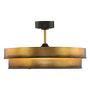 Perimost 32 Inch Eartha Antique Bronze Downrod Mount Luxury Fandelier with Light and Remote Control