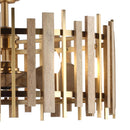 Perimost 31 Inch Electroplated Golden Downrod Mount Luxury Fandelier with Light and Remote Control