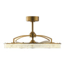 Perimost 32 Inch Andrea Electroplated Golden Luxury LED Fandelier with Remote Control
