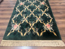 Karastan Garden of Eden Rug 4x6, Green Savonnerie 509/1733, Original Discontinued Vintage Karastan Carpet