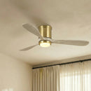 52" Mayna Led Indoor Copper Flush Mounted Ceiling Fan with Light And Remote Control