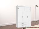 47" White Four Drawer Dresser