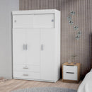 47" White Two Drawer Dresser