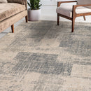 2' X 3' Light Blue Abstract Power Loom Area Rug