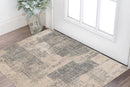 2' X 3' Light Blue Abstract Power Loom Area Rug