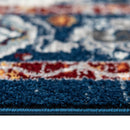 8' X 10' Ivory Brown and Orange Floral Power Loom Area Rug
