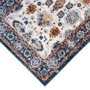 8' X 10' Ivory Brown and Orange Floral Power Loom Area Rug