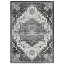 8' X 10' Gray Rust and Orange Medallion Power Loom Area Rug