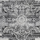 8' X 10' Gray Rust and Orange Medallion Power Loom Area Rug