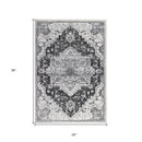 8' X 10' Gray Rust and Orange Medallion Power Loom Area Rug