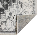 8' X 10' Gray Rust and Orange Medallion Power Loom Area Rug