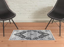 8' X 10' Gray Rust and Orange Medallion Power Loom Area Rug