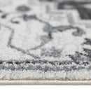 8' X 10' Gray Rust and Orange Medallion Power Loom Area Rug