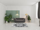 8' X 10' Gray Rust and Orange Medallion Power Loom Area Rug