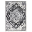 8' X 10' Gray Rust and Orange Medallion Power Loom Area Rug