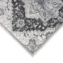 8' X 10' Gray Rust and Orange Medallion Power Loom Area Rug