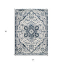 8' X 10' Gray Rust and Orange Medallion Power Loom Area Rug