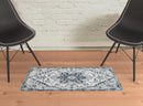 8' X 10' Gray Rust and Orange Medallion Power Loom Area Rug