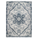8' X 10' Gray Rust and Orange Medallion Power Loom Area Rug