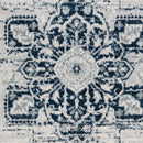 8' X 10' Gray Rust and Orange Medallion Power Loom Area Rug