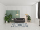 8' X 10' Gray Rust and Orange Medallion Power Loom Area Rug