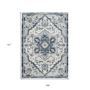 8' X 10' Gray Rust and Orange Medallion Power Loom Area Rug
