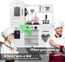 Wooden Kitchen Playset For Toddlers Featuring Lights