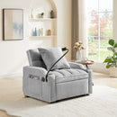 Convertible Sleeper Chair Sofa Bed Adjustable Pull Out Sleeper Chair Bed Multi-Pockets Folding Sofa Bed for Living Room Bedroom Small Space,3-in-1 Sofa Bed