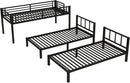 Triple Bunk Bed For Kids Metal Twin Over Twin Black
