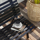 48.5" Garden Bench, Outdoor Patio Bench, Lightweight Aluminum Park Bench with Slatted Seat for Lawn, Park, Deck, Black