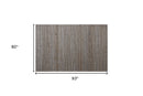 5' X 7' Gray Striped Hand Woven Area Rug