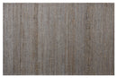 5' X 7' Gray Striped Hand Woven Area Rug