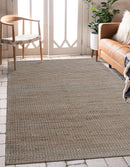 5' X 7' Gray Striped Hand Woven Area Rug