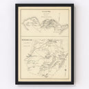 Vintage Map of New Castle, New Hampshire 1892