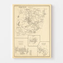 Vintage Map of Franconia, New Hampshire 1892