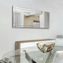 Modern Squared Corner Rectangle Wood Wall Mirror 24 x 54