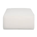 Upholstered Square Ottoman,Cream