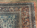 Antique Persian Bidjar Rug 8x15 – Navy Blue, Herati Pattern, Early 20th Century