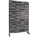 Outdoor & Indoor Privacy Screen Freestanding Decorative Panel Black Steel 76' H x 48' W