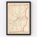 Vintage Map of Rochester, New Hampshire 1892