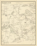 Vintage Map of Barrington, New Hampshire 1892