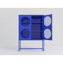 Blue Storage Cabinet with Doors, Modern Blue Accent Cabinet, Free Standing Cabinet, Buffet Sideboards for Bedroom, Kitchen,Home Office