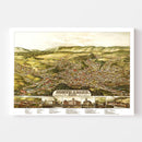Vintage Map of North Adams, Massachusetts 1881