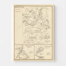 Vintage Map of Barnstead, New Hampshire 1892