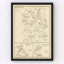 Vintage Map of Barnstead, New Hampshire 1892