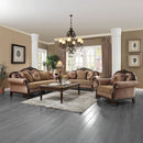Chateau De Ville - Loveseat With 3 Pillows (Same Lv01589) - Fabric & Espresso