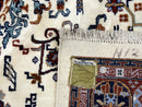 Indo Chinese Wool Rug 9x12, Ivory and Rust Red, Dragon Motifs