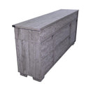 65.3' TV Stand with LED light strips and Iron mesh barn door Y decorative strip country grey farmhouse style